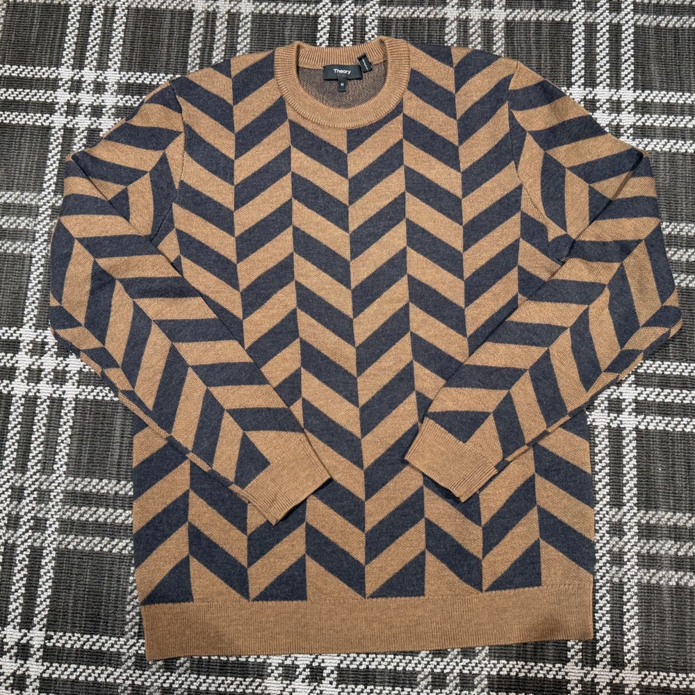 Theory Chevron Patterned Sweater